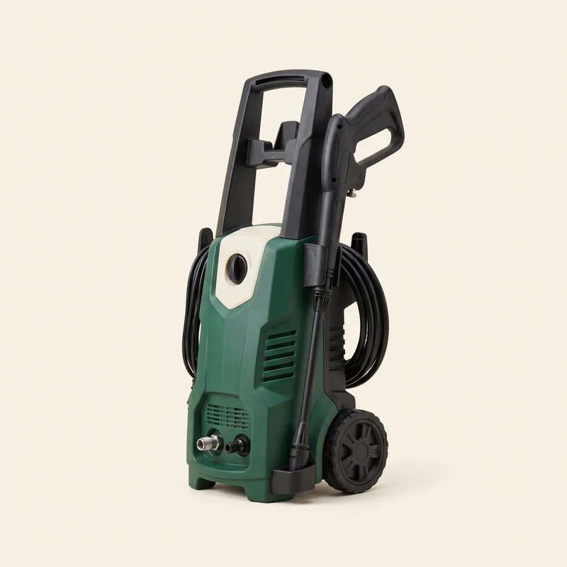 High-pressure washer on wheels